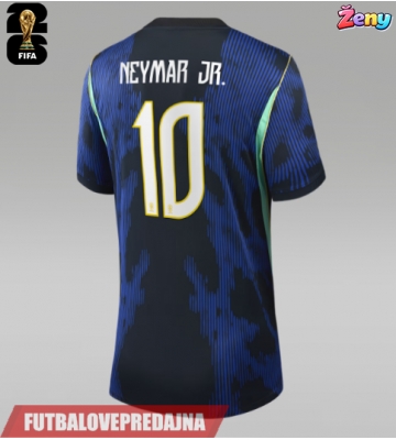 Lacne Ženy Futbalové dres Brazília Neymar Jr #10 MS 2026 Krátky Rukáv - Preč